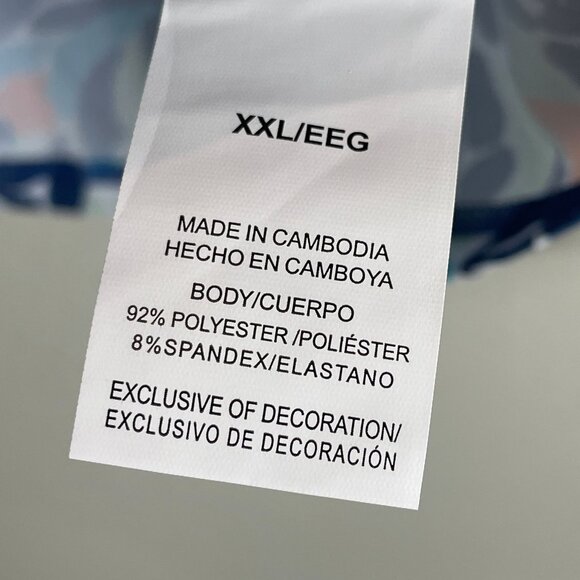 Roxy Womens Plus XXL Floral Long Sleeve Rash Guard UPF 50 Swim Shirt Top - Picture 5 of 8